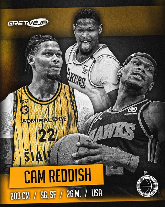 19年10号秀！立陶宛俱乐部BC Siauliai官宣雷迪什加盟